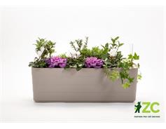 Truhlík samozavlažovací Berberis - taupe + slonová kost 80 cm