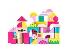 Woody 102191302 Kostky 50dílů s potiskem 