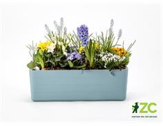 Truhlík samozavlažovací Berberis - šedomodrá + bílá 80 cm