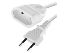 EMOS Dvoužilový pohyblivý přívod 3 m / 1 zásuvka / bílý / PVC / 0,75 mm2