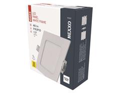 EMOS LED vestavné svítidlo NEXXO, čtvercové, bílé, 7W, neutrální bílá