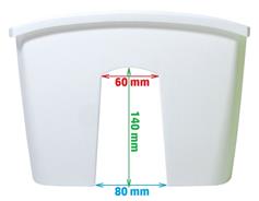 Prosperplast Květináč Prosperplast truhlík na zábradlí CROWN antracit 58 cm 