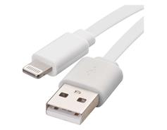 EMOS Nabíjecí a datový kabel USB-A 2.0 / Lightning MFi, 1 m, bílý