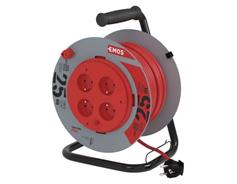 EMOS Prodlužovací kabel na bubnu 25 m / 4 zásuvky / černý / PVC / 230 V / 1,5 mm2