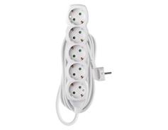EMOS Prodlužovací kabel 5 m / 5 zásuvek / bílý / PVC / 1,5 mm2
