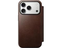 NOMAD Modern Leather Folio iPhone 17 Pro Brown