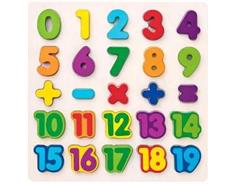 Woody 102190069 Puzzle-číslice na desce 