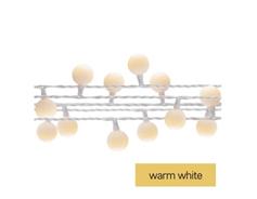 EMOS LED světelný cherry řetěz – kuličky 2,5 cm, 4 m, venkovní i vnitřní, teplá bílá, časovač
