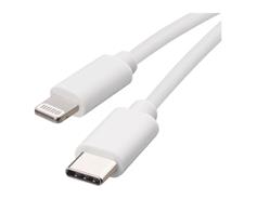 EMOS Nabíjecí a datový kabel USB-C 2.0 / Lightning MFi, 1 m, bílý