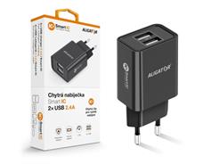 ALI CN 2,4A,2xUSB,smart IC,černá CHA0038