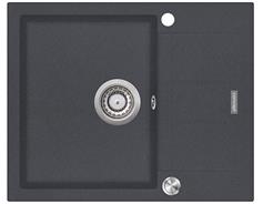 CONCEPT Granitový dřez s odkapem DG05C45dg Cubis TMAVĚ ŠEDÝ