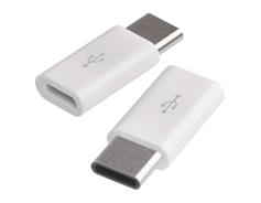 EMOS Adaptér micro USB-B 2.0 / USB-C 2.0, bílý, 2 ks