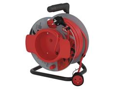 EMOS Prodlužovací kabel na bubnu 25 m / 1 zásuvka / červený / PVC / 230 V / 1,5 mm2
