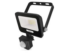 EMOS LED reflektor GLARO s pohybovým čidlem, 10 W, černý, IP54, 1000 lm, neutrální bílá