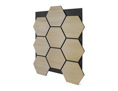 G21 Akustický panel G21 81,5x66,5x2,1 cm plástev, přírodní dub
