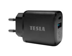 TESLA TESLA Power Charger T220 - duální rychlonabíječka 25 W PD 3.0/PPS (černá barva)