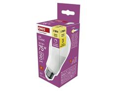 EMOS LED žárovka Classic A60 / E27 / 10,5 W (75 W) / 1 060 lm / teplá bílá / krokově stmívateln