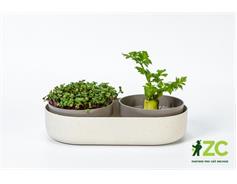 Klíčící miska MICROGREENS + Regrow - slonová kost s kávovou sedlinou