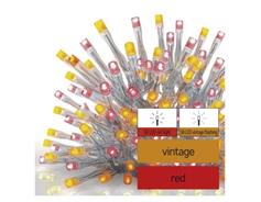 EMOS Standard LED spojovací řetěz pulzující – rampouchy, 2,5 m, venkovní, červená/vintage