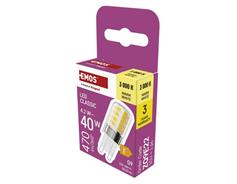 EMOS LED žárovka Classic JC / G9 / 4,2 W (40 W) / 470 lm / teplá bílá 