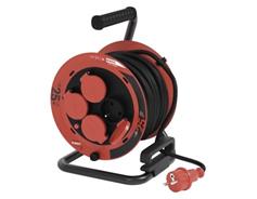 EMOS Venkovní prodlužovací kabel na bubnu 25 m / 4 zásuvky / guma / 230 V / 1,0 mm2 / IP44