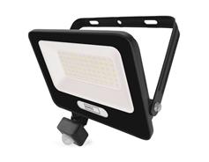 EMOS LED reflektor GLARO s pohybovým čidlem, 50 W, černý, IP54, 5000 lm, neutrální bílá