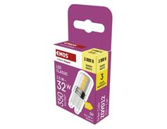 EMOS LED žárovka Classic JC / G9 / 2,5 W (32 W) / 350 lm / teplá bílá 