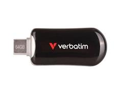 VERBATIM 64GB USB Flash 3.2 G1 USB-C Bk 