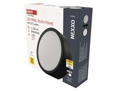 EMOS LED přisazené svítidlo NEXXO, kruhové, černé, 12,5W, se změnou CCT