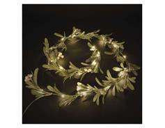 EMOS LED vánoční girlanda - jmelí, 1,5 m, 3x AA, vnitřní, teplá bílá, časovač