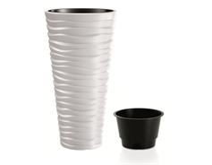 Prosperplast Květináč Prosperplast SAND SLIM bílý 29,6 cm