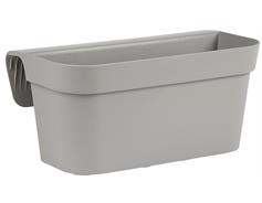 Truhlík na zábradlí Arke - šedý 40 cm
