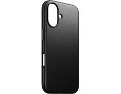 NOMAD Modern leather case iPhone 16 bk 