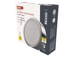 EMOS LED přisazené svítidlo NEXXO, kruhové, stříbrné,  12,5W, se změnou CCT