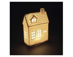 EMOS LED keramický domeček, 18 cm, 1x CR2032, vnitřní, teplá bílá, časovač