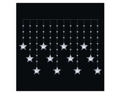 EMOS LED vánoční závěs – hvězdy, 170x85 cm, 3x AA, venkovní i vnitřní, studená bílá, časovač