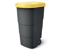 Prosperplast Popelnice Prosperplast Wheeler 110 l antracit se žlutým víkem