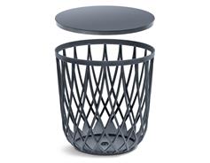 Prosperplast Univerzální koš Prosperplast UNIQUBO s plastovým víkem 44,7 antracit 