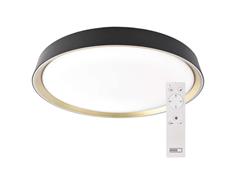 EMOS LED přisazené svítidlo ILVI, kruhové 30W, stmívání+CCT, černá+champagne