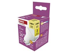 EMOS LED žárovka Classic MR16 bílá / GU10 / 1,3 W (16 W) / 150 lm / teplá bílá
