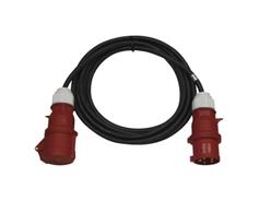 EMOS 3 fázový venkovní prodlužovací kabel 20 m / 1 zásuvka / černý / guma / 400 V / 4 mm2