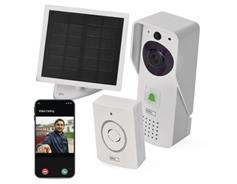 EMOS GoSmart Domovní bezdrátový bateriový videozvonek IP-09D s WiFi a solárním panelem