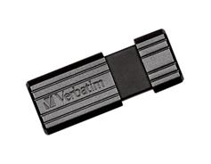 VERBATIM USB FD 64GB PINSTRIPE BLACK 