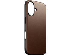 NOMAD Modern leather case iPhone16 brown 