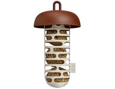 Zásobník na lojsemenné koule - Organic suet ball feeder - chestnut brown 12 cm