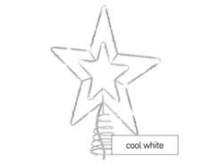 EMOS Standard LED spojovací vánoční hvězda, 28,5 cm, venkovní i vnitřní, studená bílá