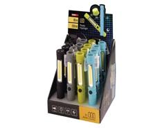 EMOS COB LED + LED ruční svítilna P3897, 230 lm, 3× AAA, 16 ks, display box