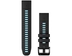 Garmin Quickfit 22 mm band Bk/Blue Silic 