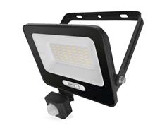 EMOS LED reflektor GLARO s pohybovým čidlem, 30 W, černý, IP54, 3000 lm, neutrální bílá
