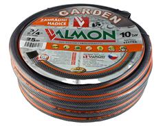 Hadice Garden černá neprůhledná s oranžovým páskem Valmon-3/4" role 25 m(10 bar)